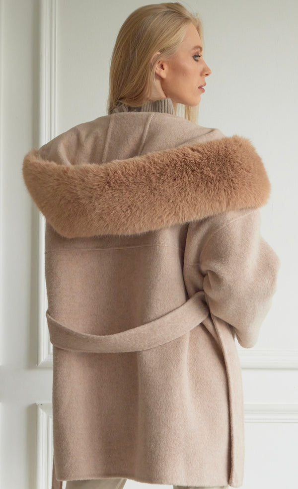 Sofia Cashmere Coat Latte