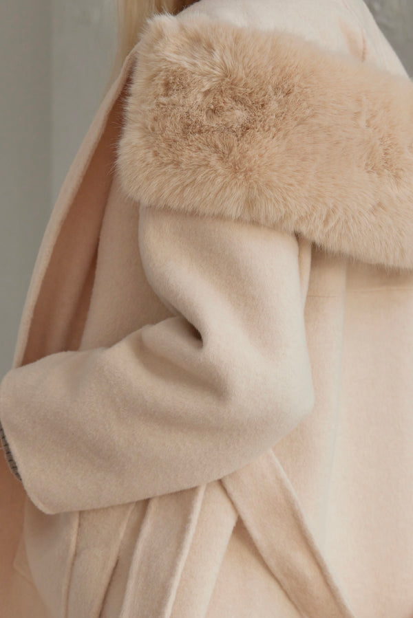 Sofia Cashmere Coat Cream